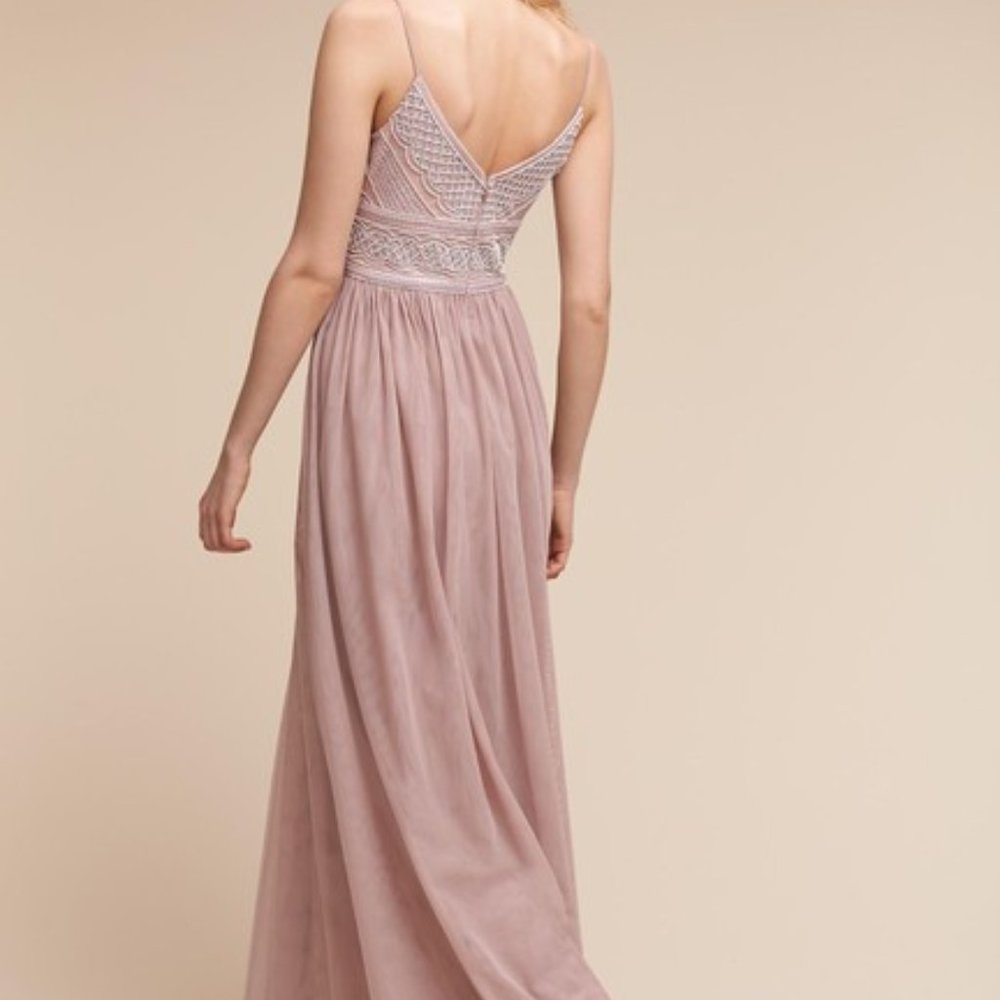 Adrianna Papell beaded bodice Formal lilac dress - Picture 4 of 8